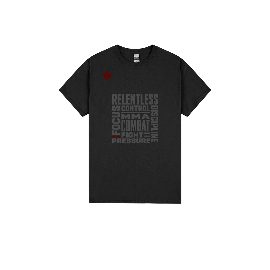 Black front flat lay
