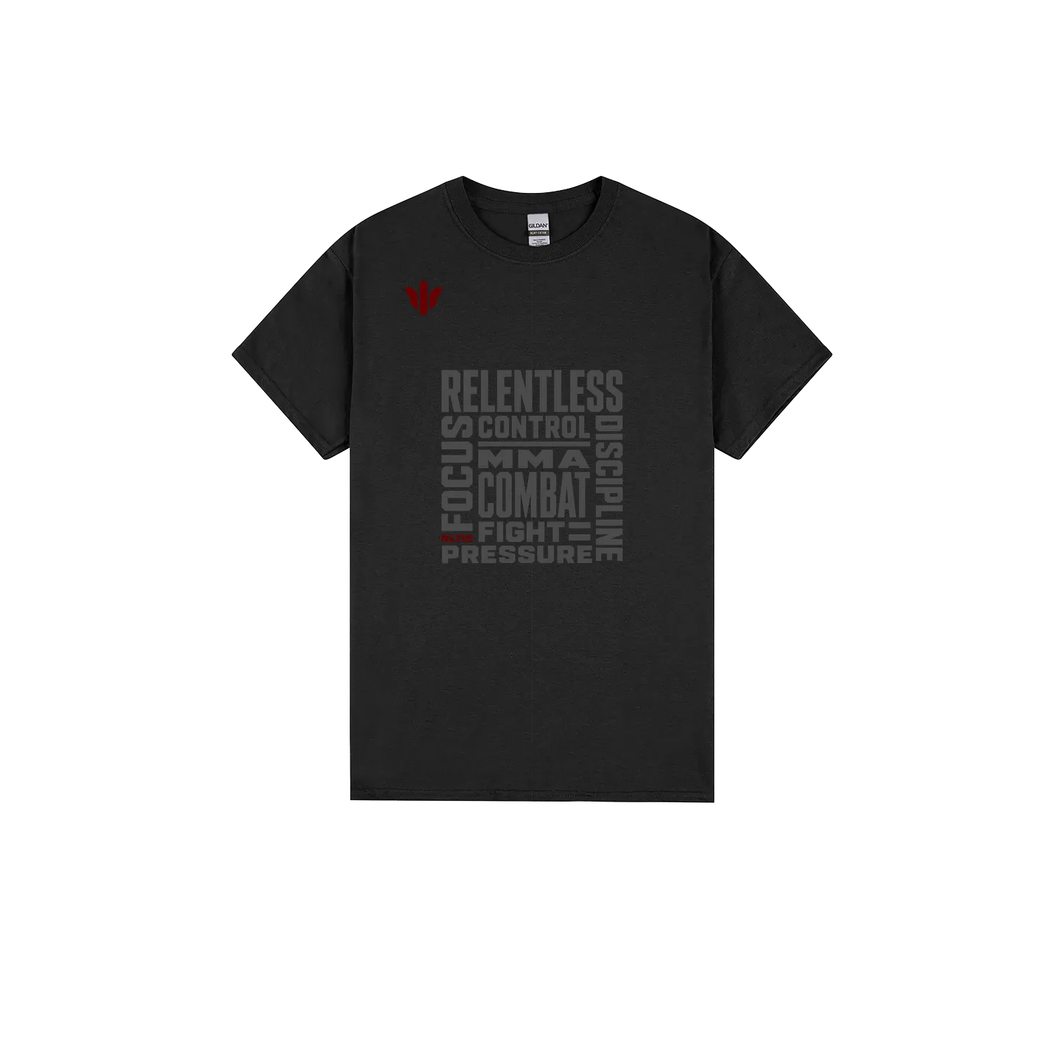 Black front flat lay
