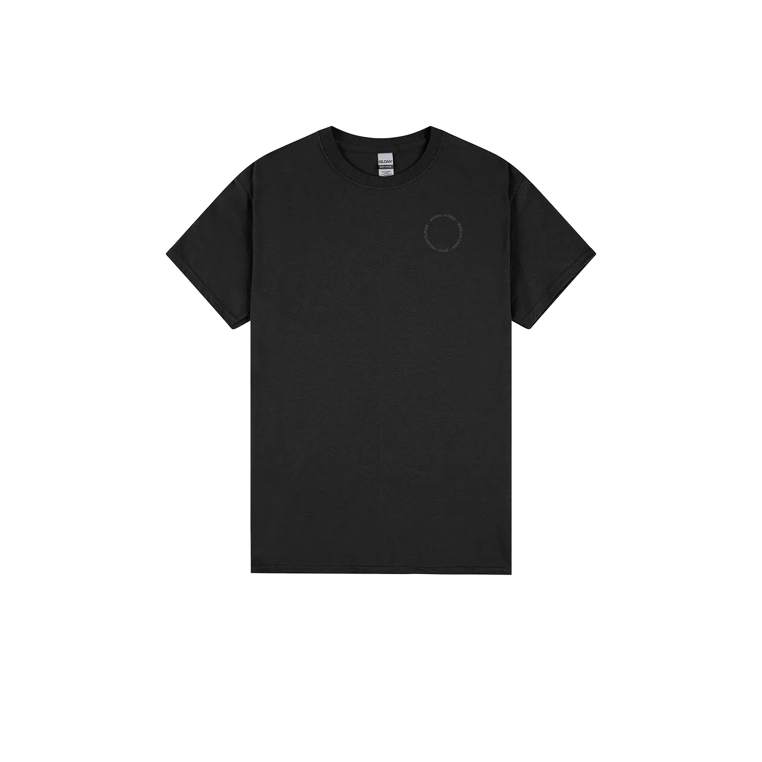 Black front flat lay